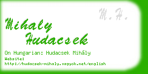 mihaly hudacsek business card